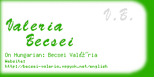 valeria becsei business card